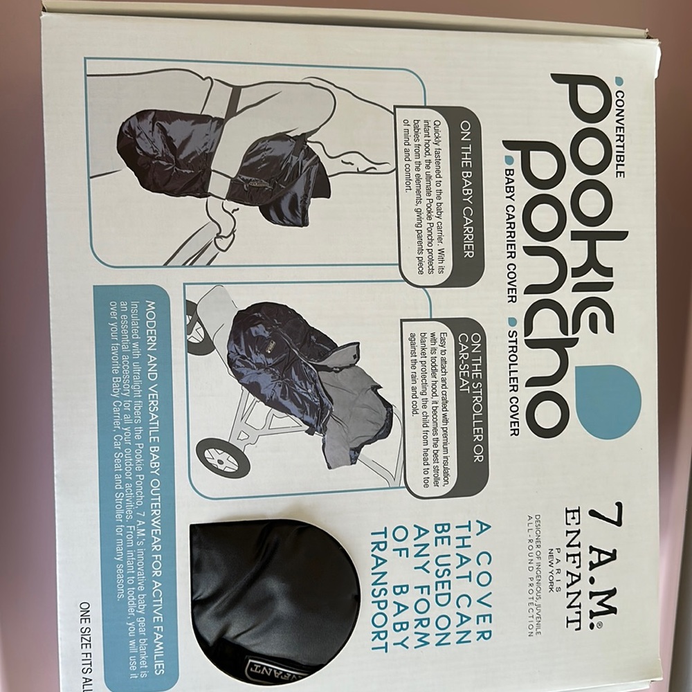 7 AM Enfant Pookie Poncho in Metallic Charcoal